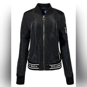 Rocawear Women's Logo Bomber Jacket Black